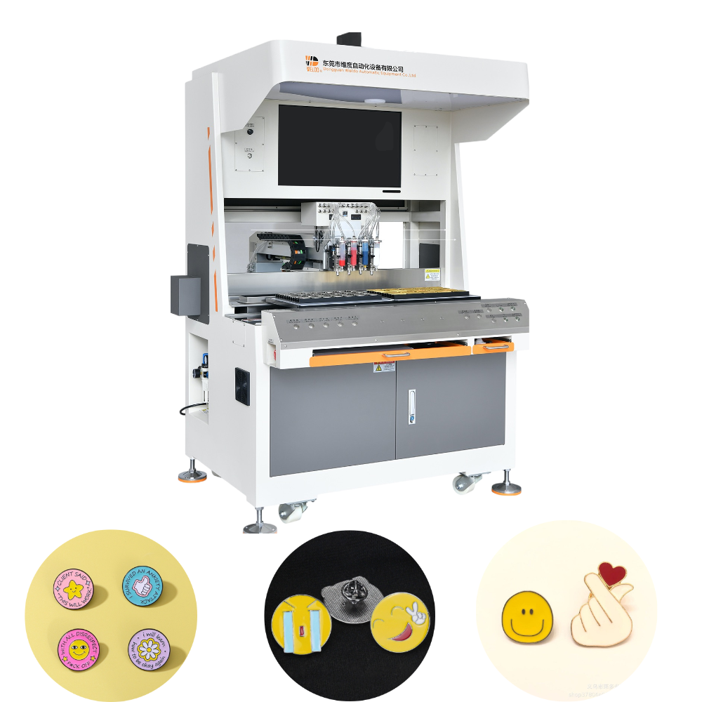 Custom Independence Day Enamel Badge Filling Machine with High-Precision Features